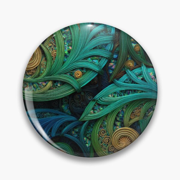 Item preview, New Zealand Māori Paua Pattern Koru Design 479 designed and sold by GrinGalore.
