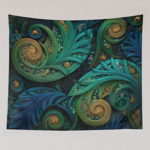 Item preview, New Zealand Māori Paua Pattern Koru Design 479 designed and sold by GrinGalore.
