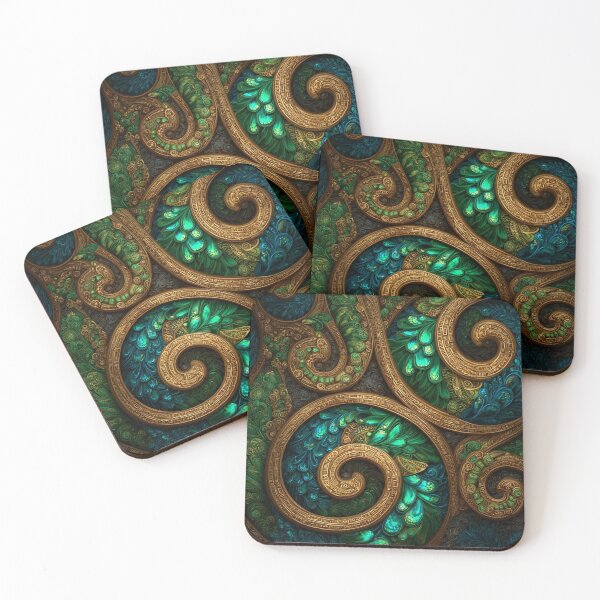 Item preview, New Zealand Māori Paua Pattern Koru Design 480 designed and sold by GrinGalore.