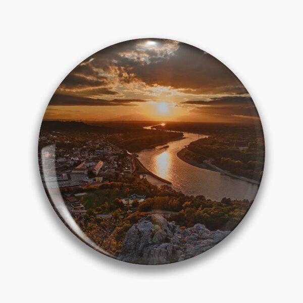 Item preview, Dramatic Sunset over Hainburg and the Danube from Braunsberg designed and sold by RastislavS.