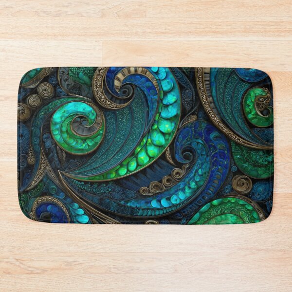 Item preview, New Zealand Māori Paua Pattern Koru Design 481 designed and sold by GrinGalore.