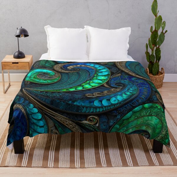 Item preview, New Zealand Māori Paua Pattern Koru Design 481 designed and sold by GrinGalore.