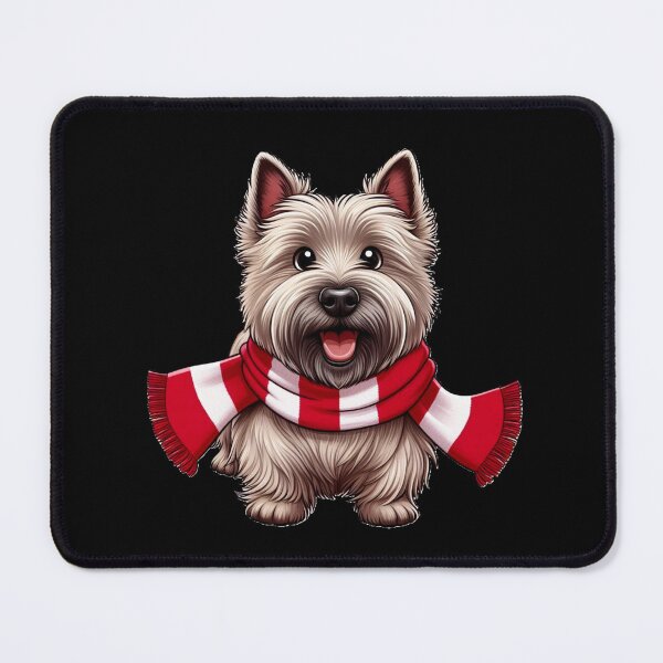 Item preview, Aberdeen Fan: Cute Terrier Wearing a Red and White Scarf designed and sold by AberDons.