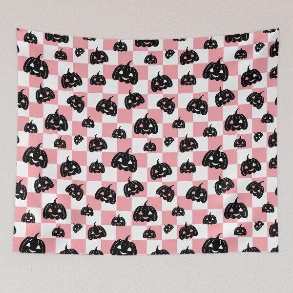 Item preview, Checkered Halloween Pumpkin Pattern  designed and sold by Julza Art.