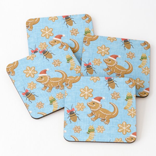 Item preview, Gingerbread Bearded Dragon Christmas Pattern – Holiday Bugs & Reptiles designed and sold by Veata.