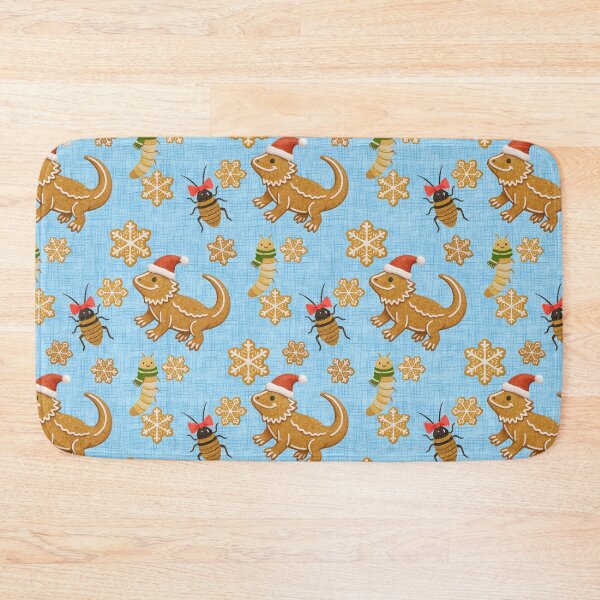 Item preview, Gingerbread Bearded Dragon Christmas Pattern – Holiday Bugs & Reptiles designed and sold by Veata.