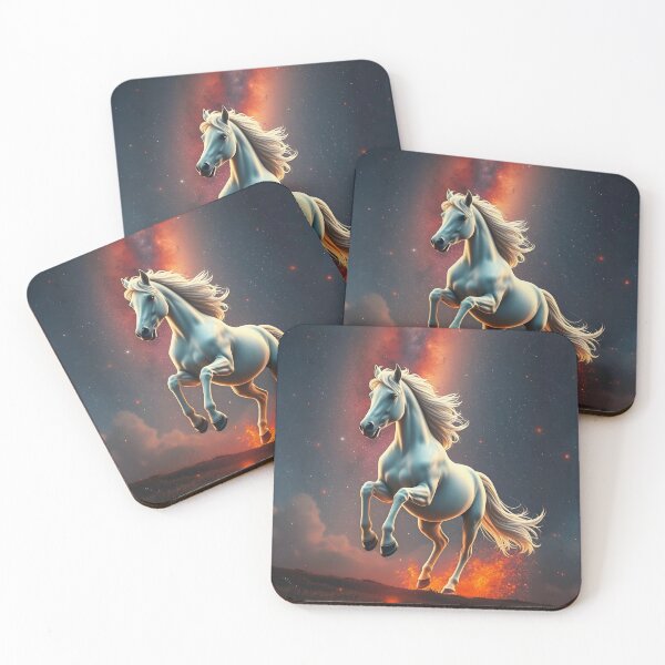 Item preview, Cosmic Fire: The Powerful White Stallion designed and sold by SolaoLab.