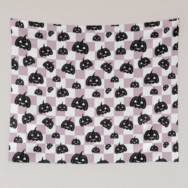 Item preview, Checkered Halloween Pumpkin Pattern  designed and sold by Julza Art.