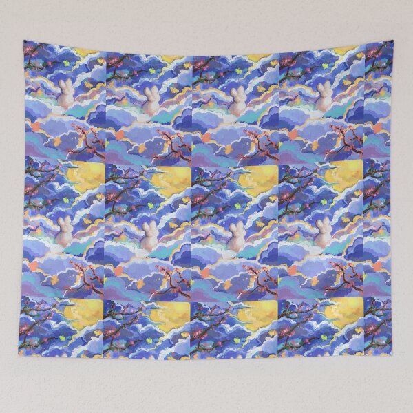 Item preview, Lunababy : chilling rabbit on clouds  designed and sold by LunaBaby-Art.