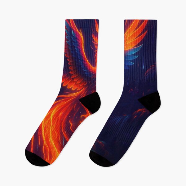 Item preview, Cyberpunk Phoenix: Fiery neon rise in the night sky designed and sold by BreakingWorse.