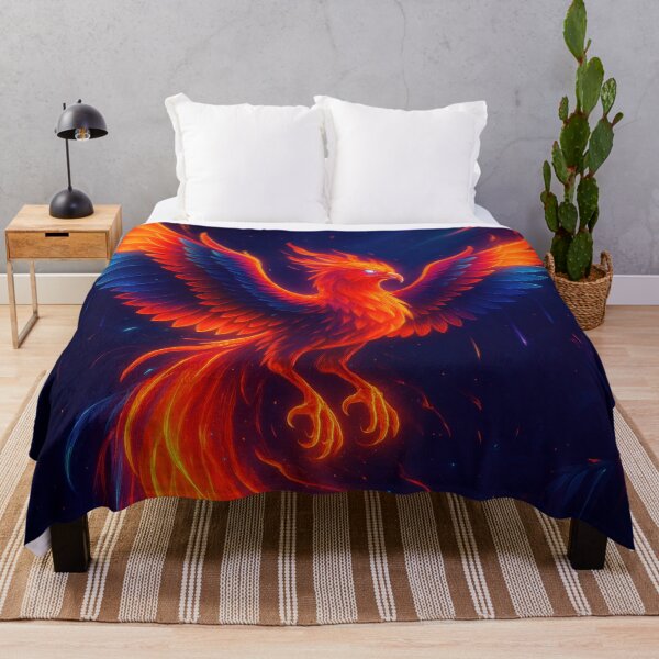 Item preview, Cyberpunk Phoenix: Fiery neon rise in the night sky designed and sold by BreakingWorse.