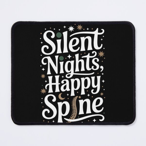 Item preview, Silent Nights Happy Spine Funny Osteopathy Christmas Design designed and sold by osteopath shop.