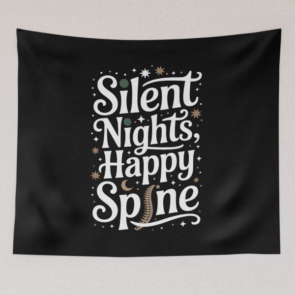 Item preview, Silent Nights Happy Spine Funny Osteopathy Christmas Design designed and sold by osteopath shop.