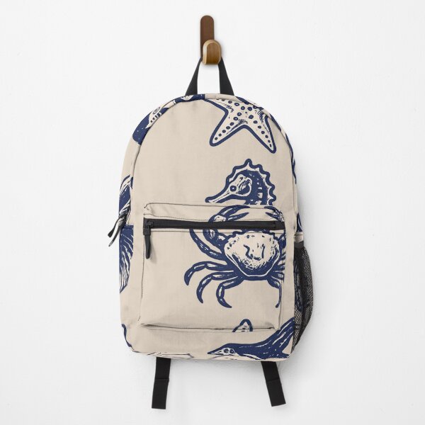 Item preview, Navy Blue Ocean Creatures Illustration Set - Marine Life Art designed and sold by Piralez.