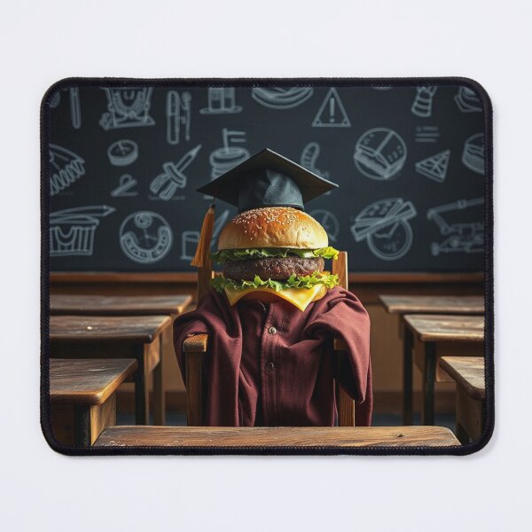 Item preview, Harvard Professor Burger – Smart & Quirky Food Art designed and sold by BurgerOddity & Gli Angoli Rettili.