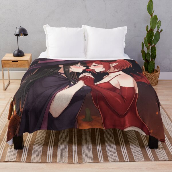 Item preview, Yuri Halloween Couple – Witch & Devil Waifus Sharing Lollipop designed and sold by GerwantSHOP.