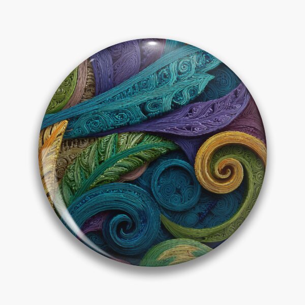 Item preview, New Zealand Māori Paua Pattern Koru Design 484 designed and sold by GrinGalore.