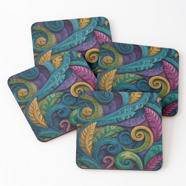 Item preview, New Zealand Māori Paua Pattern Koru Design 484 designed and sold by GrinGalore.