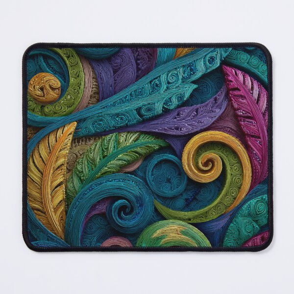 Item preview, New Zealand Māori Paua Pattern Koru Design 484 designed and sold by GrinGalore.