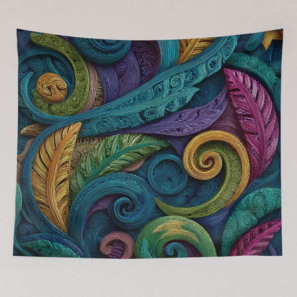 Item preview, New Zealand Māori Paua Pattern Koru Design 484 designed and sold by GrinGalore.