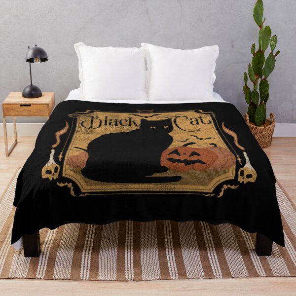 Item preview, Vintage Black Cat and Pumpkins designed and sold by danieaj.
