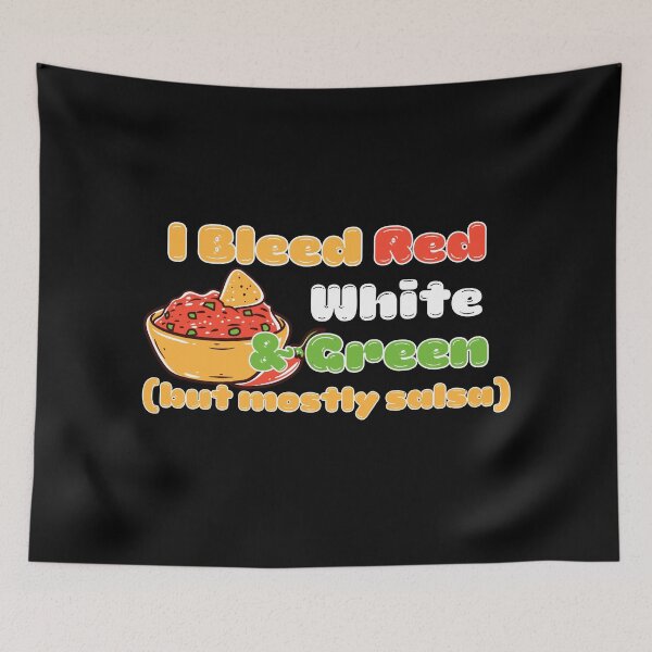 Item preview, I Bleed Red White and Green Salsa Bowl designed and sold by DesignDazzles.