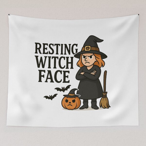 Item preview, Grumpy Cartoon Witch with Broomstick T-Shirt - Cute Spooky Halloween Design designed and sold by PrintCreations9.