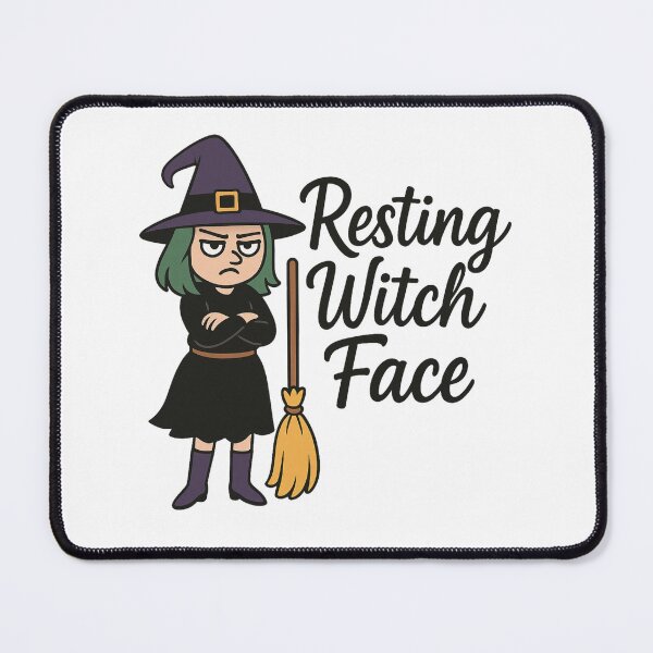 Item preview, Grumpy Cartoon Witch with Broomstick T-Shirt - Cute Spooky Halloween Design designed and sold by PrintCreations9.