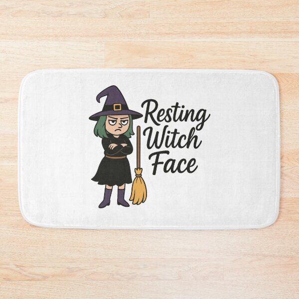 Item preview, Grumpy Cartoon Witch with Broomstick T-Shirt - Cute Spooky Halloween Design designed and sold by PrintCreations9.
