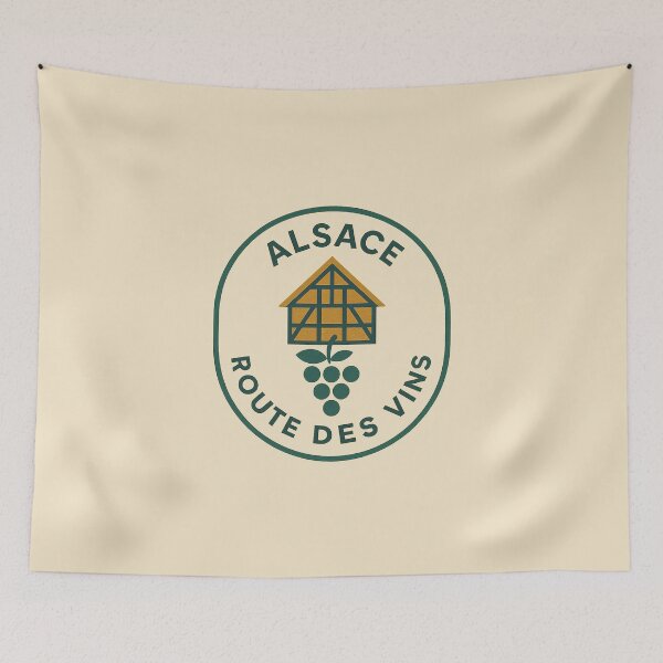 Item preview, Half-timbered Houses & Vines — Emblem of the Alsace Wine Route designed and sold by Bratak.
