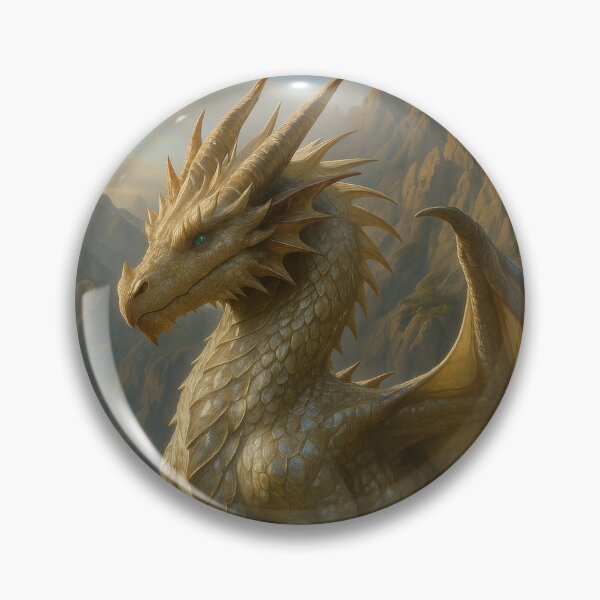 Item preview, Golden dragon over the mountain peaks designed and sold by BreakingWorse.