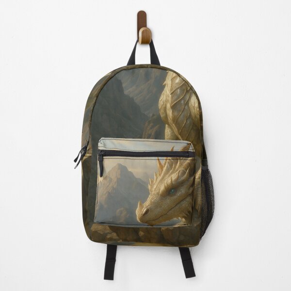 Item preview, Golden dragon over the mountain peaks designed and sold by BreakingWorse.