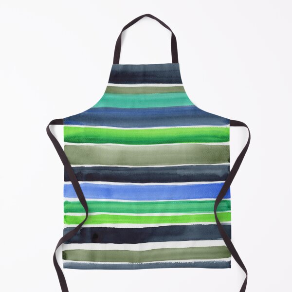 Item preview, Blue Green Teal Gray Watercolor Lines designed and sold by Irina Sztukowski.