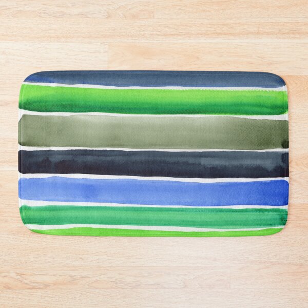 Item preview, Blue Green Teal Gray Watercolor Lines  designed and sold by Irina Sztukowski.