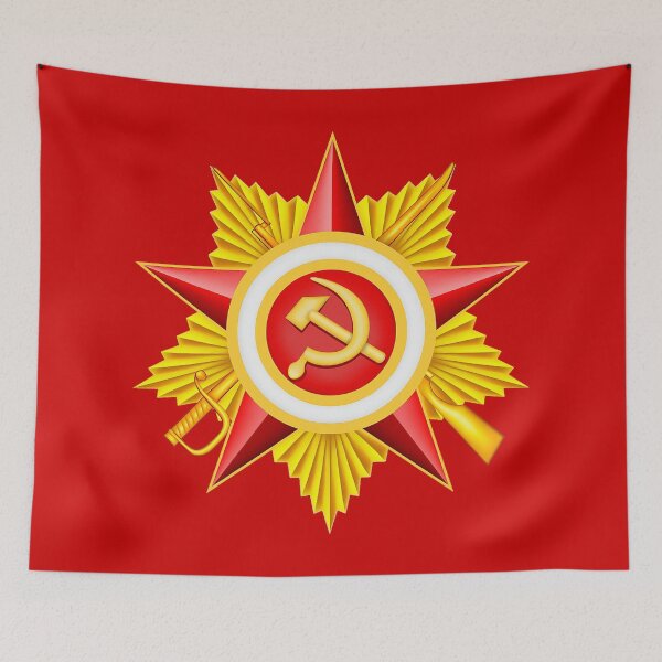 Item preview, Soviet Military Medal Stamp | Cold War USSR Badge Art - Red Army Veteran Poster, Communist History Stickers & Soviet Memorabilia Collection designed and sold by RevolutionToday.