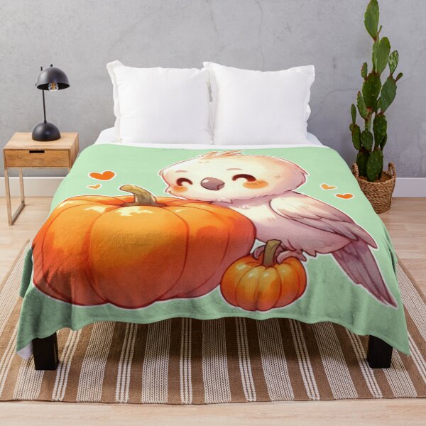 Item preview, Autumn Pumpkin Parrot – Cute Tropical Fall Bird Illustration designed and sold by Sugar Wisdom .