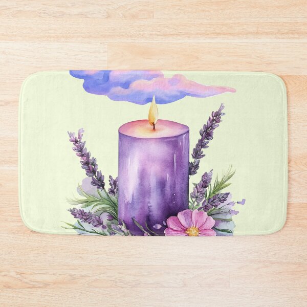 Item preview, Lavender Candle Illustration | Botanical Vintage Aromatherapy Floral Art designed and sold by Plantinum.