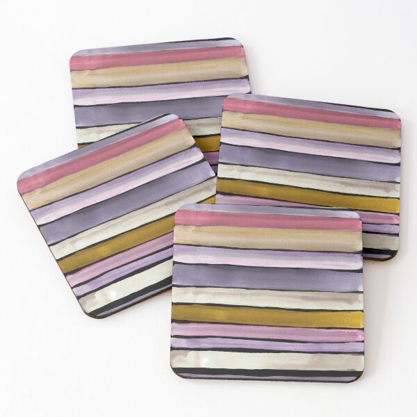 Item preview, Dusty Pink Purple Beige Watercolor Lines  designed and sold by Irina Sztukowski.