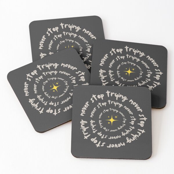 Item preview, Never Stop Trying – Motivational Quote Circular Design designed and sold by EverbrightGoods.