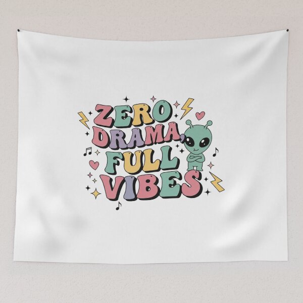Item preview, Zero Drama Full Vibes – Chill Quote Design designed and sold by Rank Sol.
