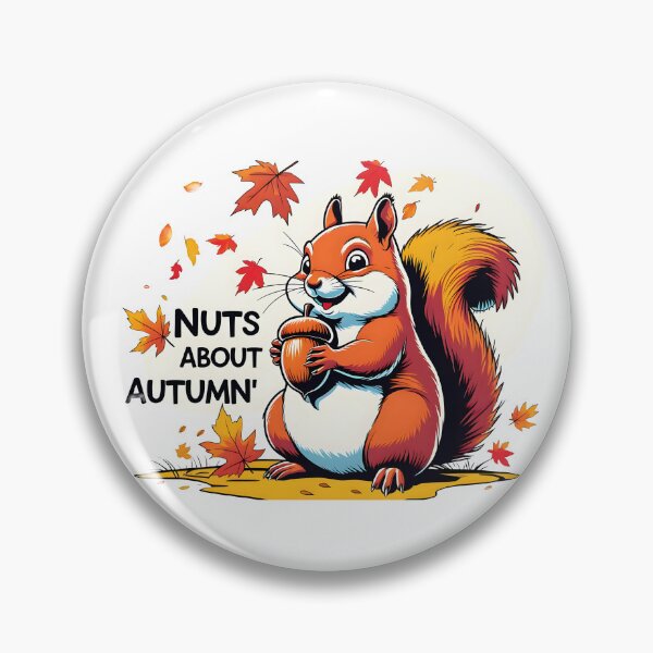 Artikelvorschau, Süßes fröhliches Eichhörnchen - Nuts About Autumn entworfen und verkauft von MyPixelFun.