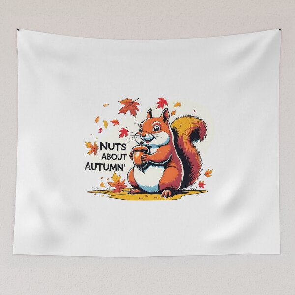 Item preview, Cute happy squirrel - Nuts About Autumn designed and sold by MyPixelFun.