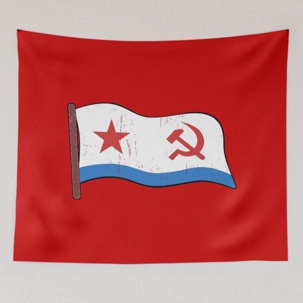 Item preview, Soviet Navy Flag Art Print | USSR Naval Ensign Poster - Cold War Maritime History, Communist Nautical Decor & Soviet Naval Jack Stickers designed and sold by RevolutionToday.