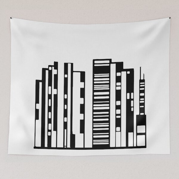 Item preview, Copie de Paysage Urbain 12 (simple, noir et blanc, minimaliste) designed and sold by EBFCDesigns.