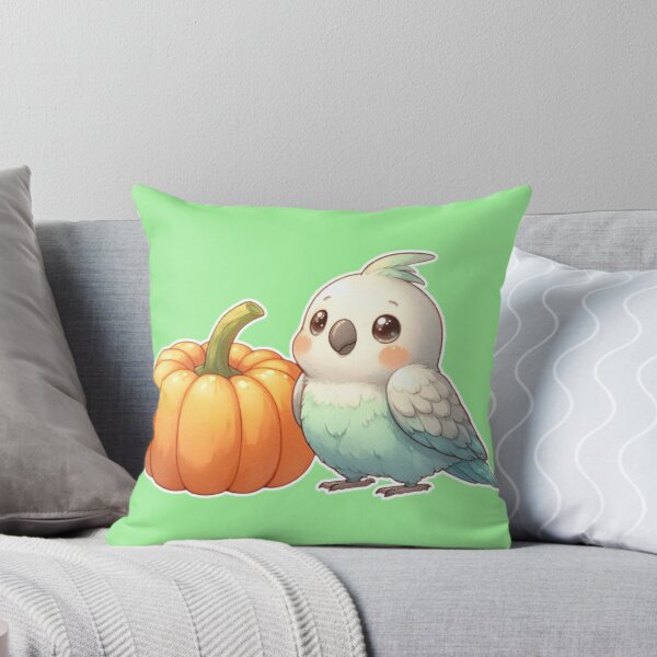 Item preview, Autumn Pumpkin Parrot – Cute Tropical Fall Bird Illustration designed and sold by Sugar Wisdom .