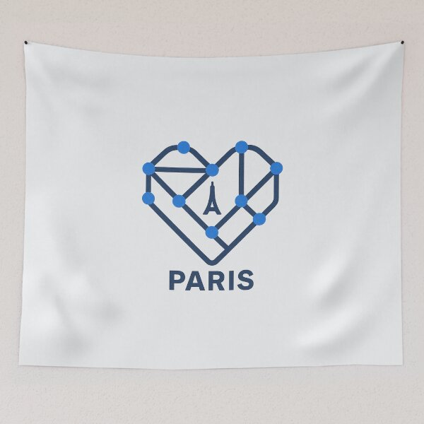 Item preview, Paris Metro Heart — Abstract Geometry designed and sold by Bratak.