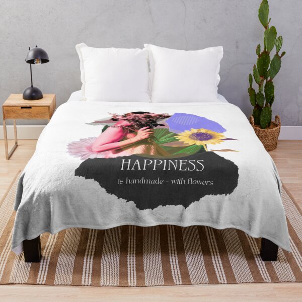 Item preview, Happiness is Handmade – With Flowers | Florist & Flower Lover Gift designed and sold by luckyhue.