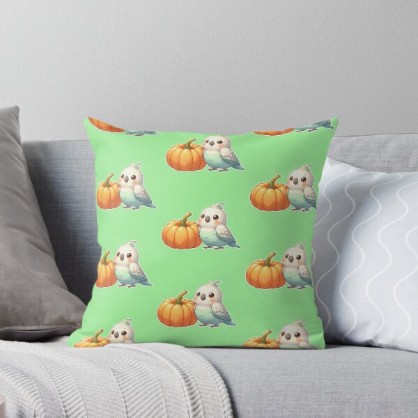 Item preview, Autumn Pumpkin Parrot – Cute Tropical Fall Bird Illustration designed and sold by Sugar Wisdom .
