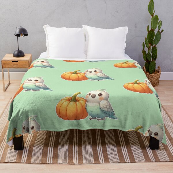 Item preview, Autumn Pumpkin Parrot – Cute Tropical Fall Bird Illustration designed and sold by Sugar Wisdom .