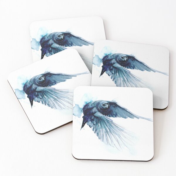 Item preview, Watercolour Crow Painting designed and sold by LuccheseArt.